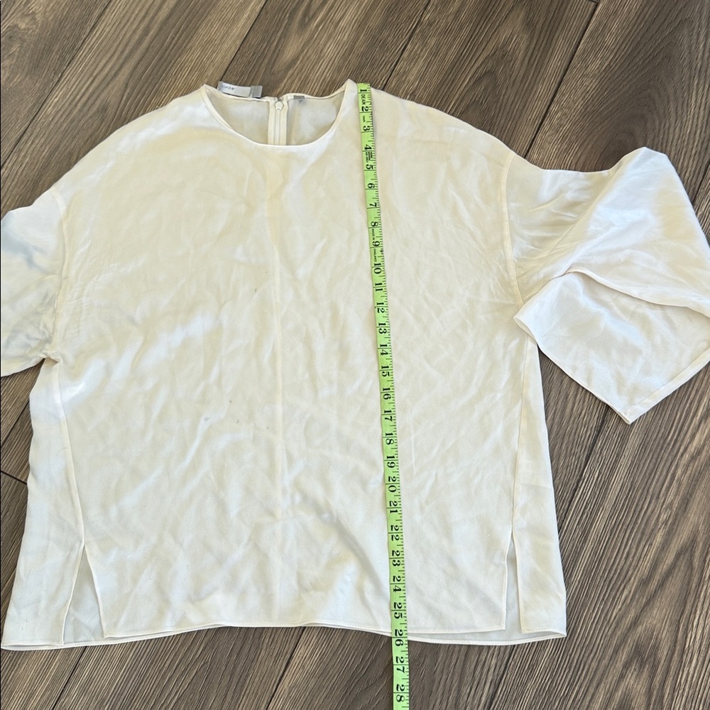 Vince Cream pure silk Blouse size medium - Picture 13 of 14